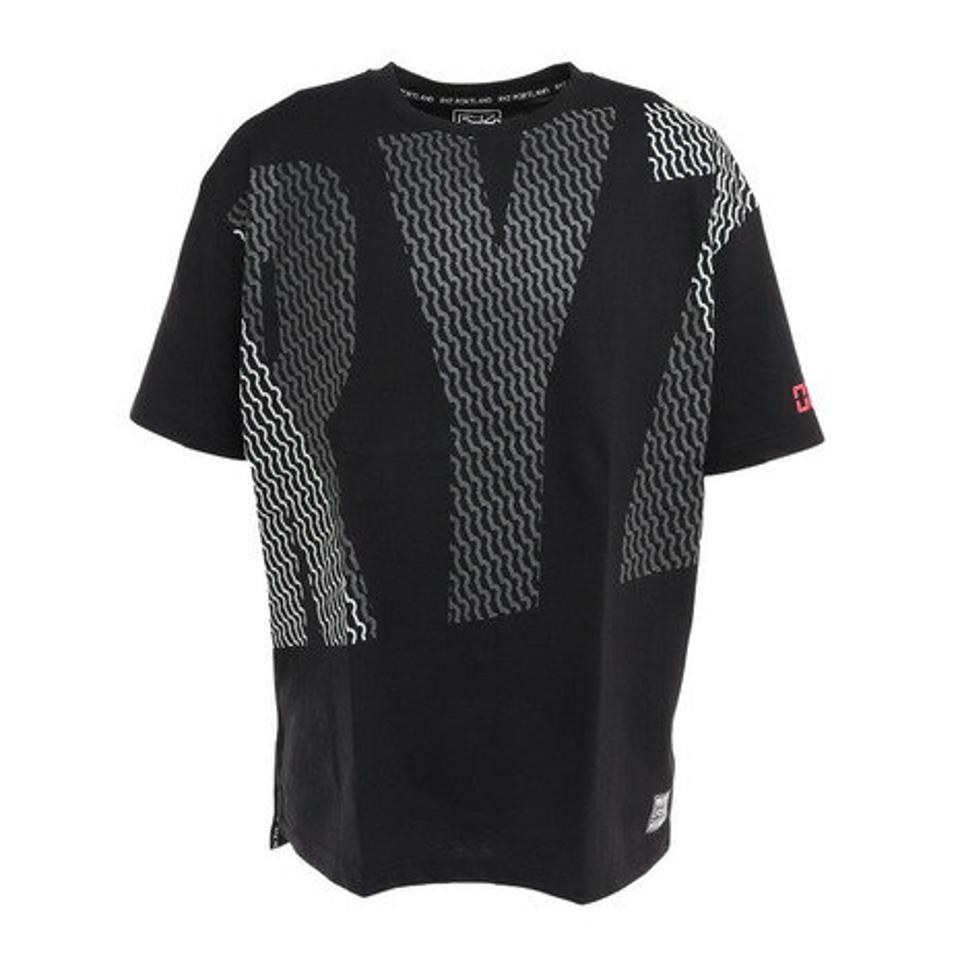 ライズ（RYZ）（メンズ）ドットスクリプト ビッグシルエット半袖Tシャツ 869R0EG3215 BLK