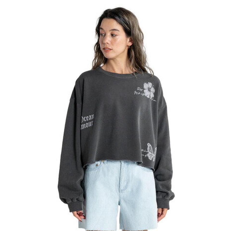 【20％OFFクーポン対象！6/11まで】ロキシー（ROXY）（レディース）OCEAN AMOUR クロップドトップス 23SPRPO231085BLK