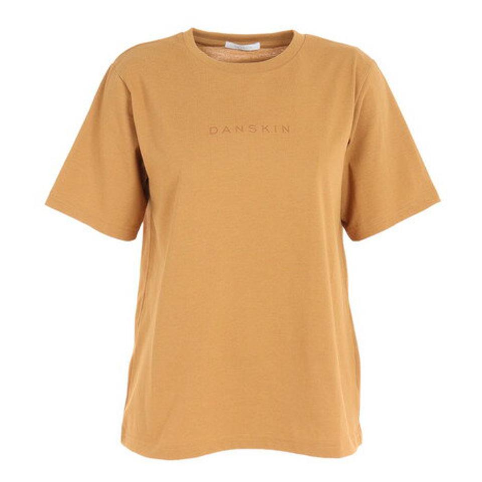 【2点10%OFFクーポン対象！8/10まで】ダンスキン（DANSKIN）（レディース）ロゴプリントショートスリーブTシャツ DC723107 YE