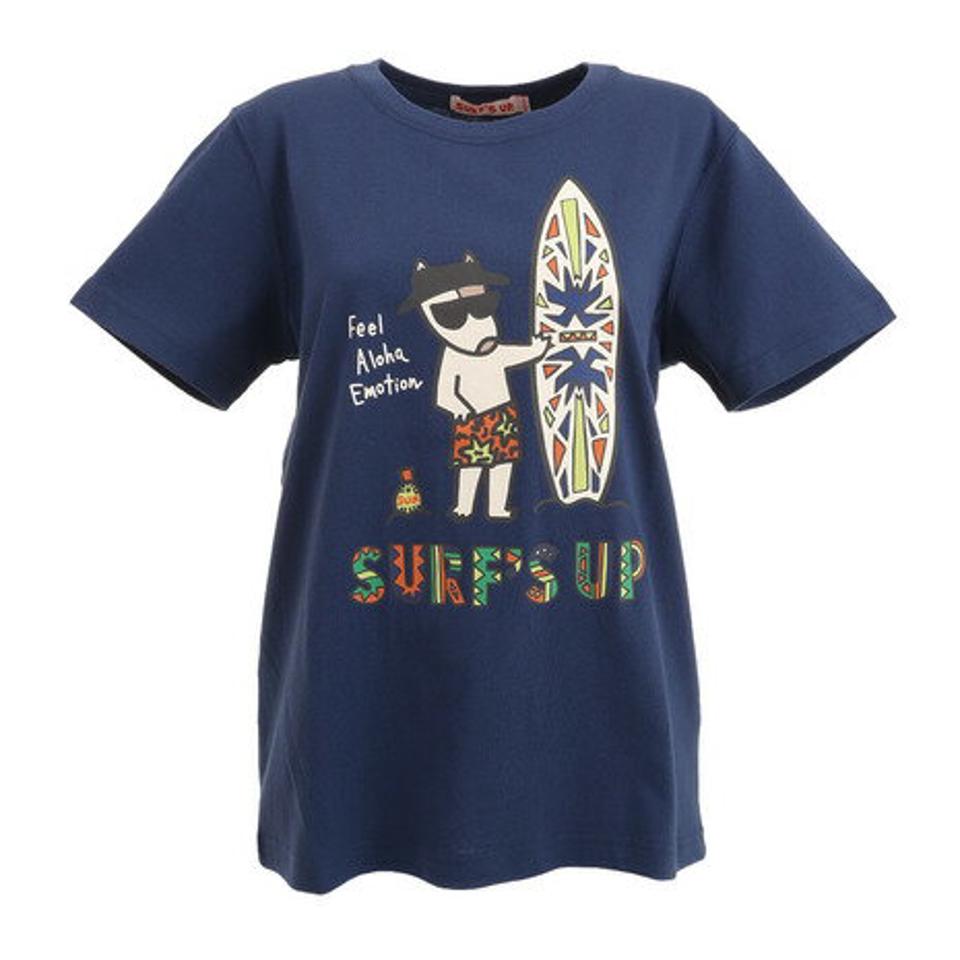 Surfs Up(Surfs Up)(レディース)Tシャツ レディース 半袖 プリントTシャツ ボード 212SU2ST155 NVY