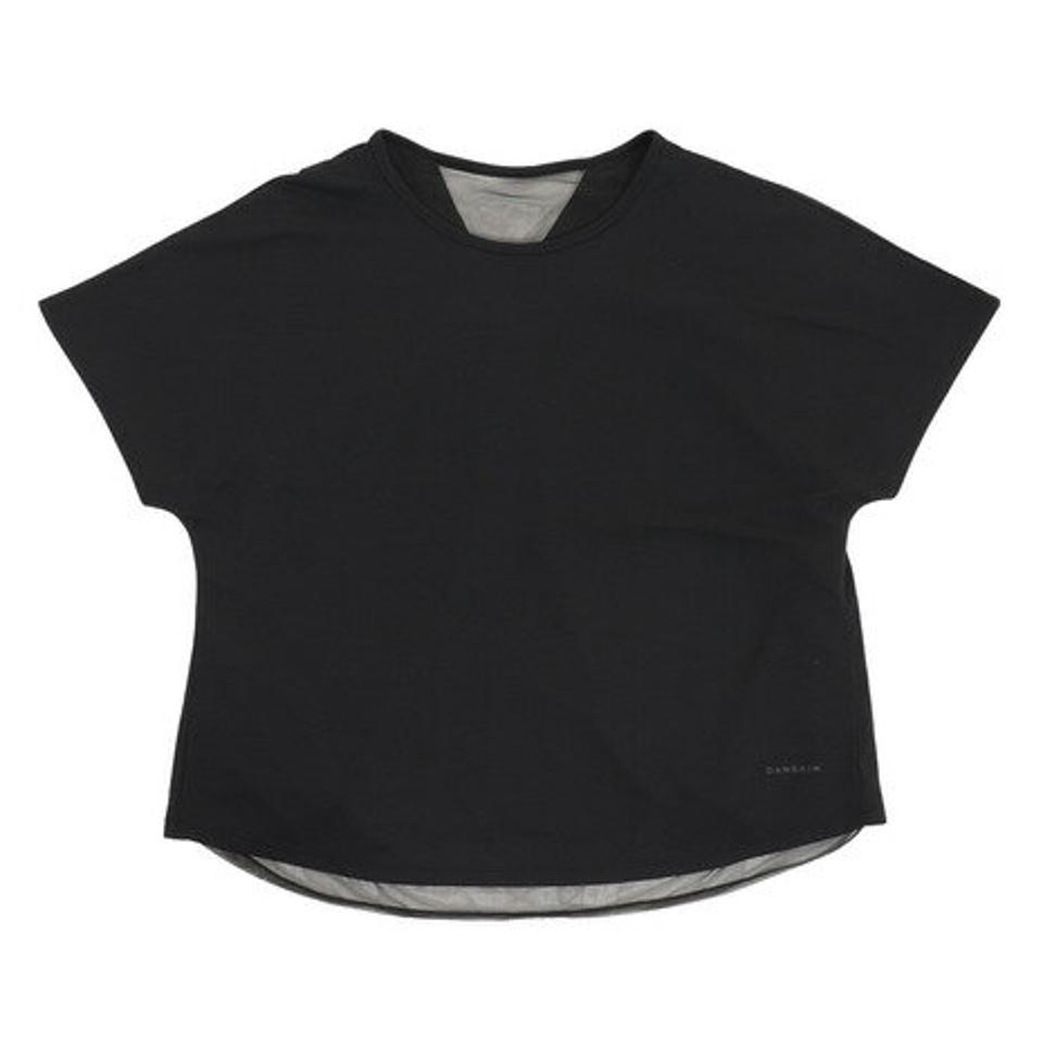 【10/25 24h限定 エントリー&対象3店舗買い回りで最大P10倍!】ダンスキン(DANSKIN)(レディース)ハイブリッドベントチュールTシャツ DC723100 K