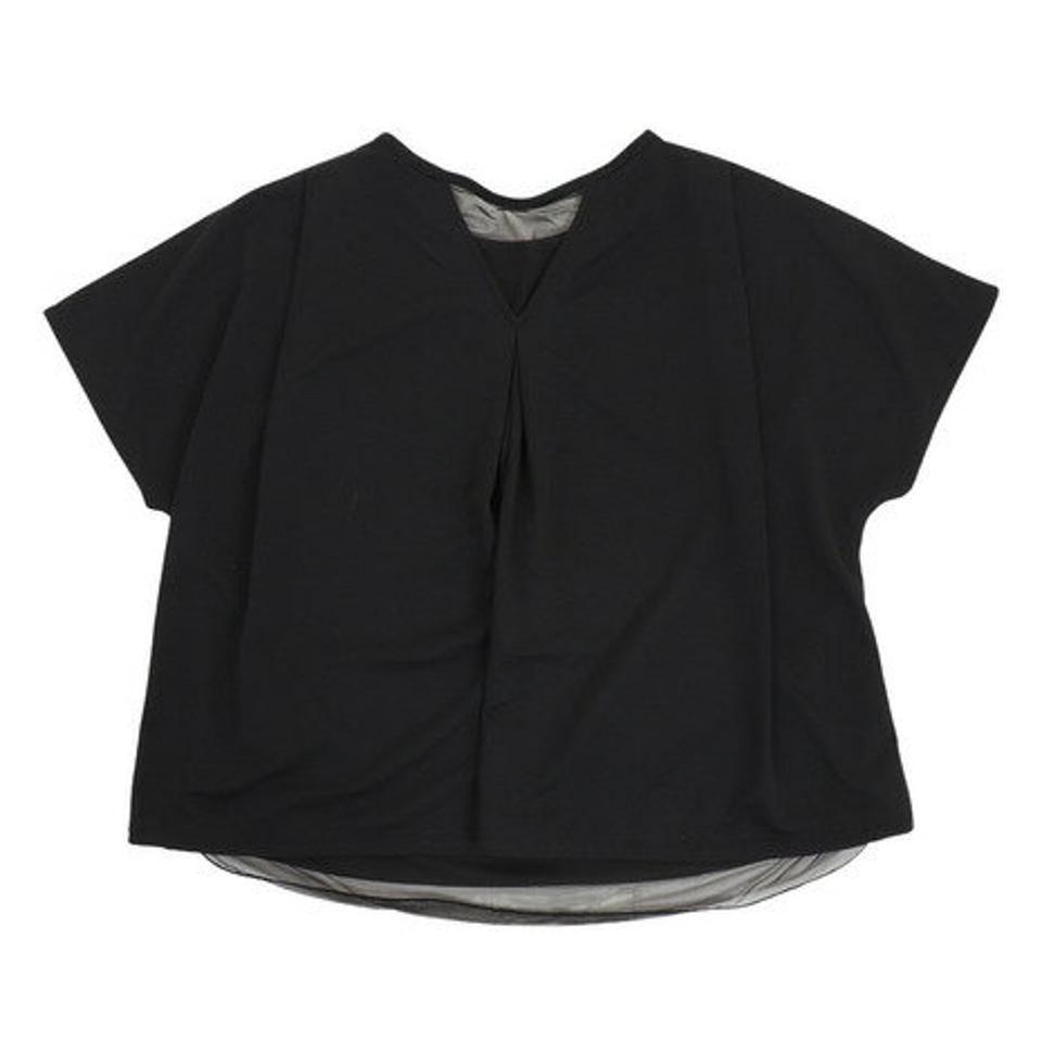 【10/25 24h限定 エントリー&対象3店舗買い回りで最大P10倍!】ダンスキン(DANSKIN)(レディース)ハイブリッドベントチュールTシャツ DC723100 K