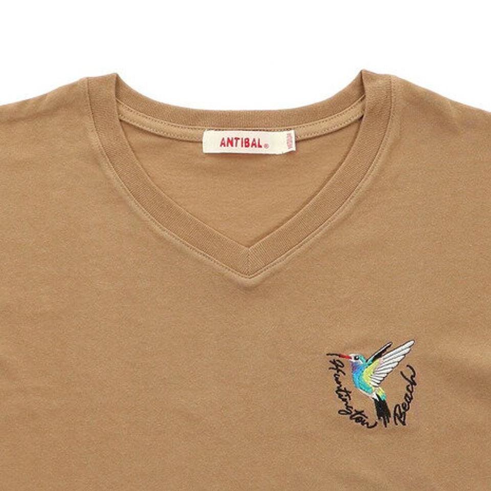 アンティバルリスティック(ANTI BALLISTIC)(レディース)Tシャツ レディース 半袖 ワンポイント刺しゅうTシャツ 212AN2ST055 BEG