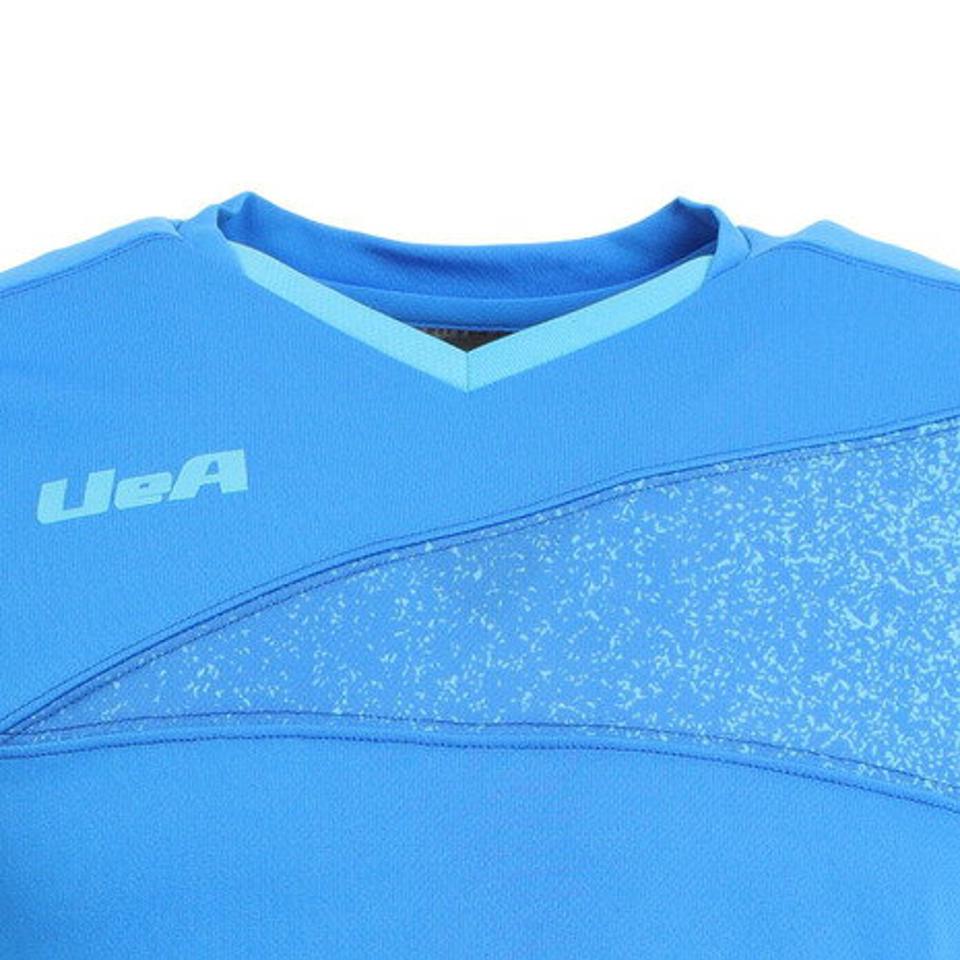 【10％OFFクーポン! 23日迄】Uea（Uea）（メンズ）卓球ウェア ユニフォーム 日本卓球協会(JTTA)公認 ドライプラス 卓球シャツ UEA303 BLU 吸汗速乾