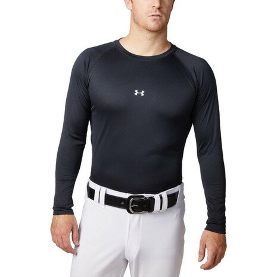 アンダーアーマー（UNDER ARMOUR）（メンズ）野球 アンダーシャツ スピードテック フィッティド ロングスリーブ クルーネック インナー シャツ 1331487 黒