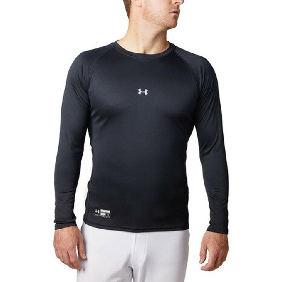 アンダーアーマー（UNDER ARMOUR）（メンズ）野球 アンダーシャツ スピードテック フィッティド ロングスリーブ クルーネック インナー シャツ 1331487 黒