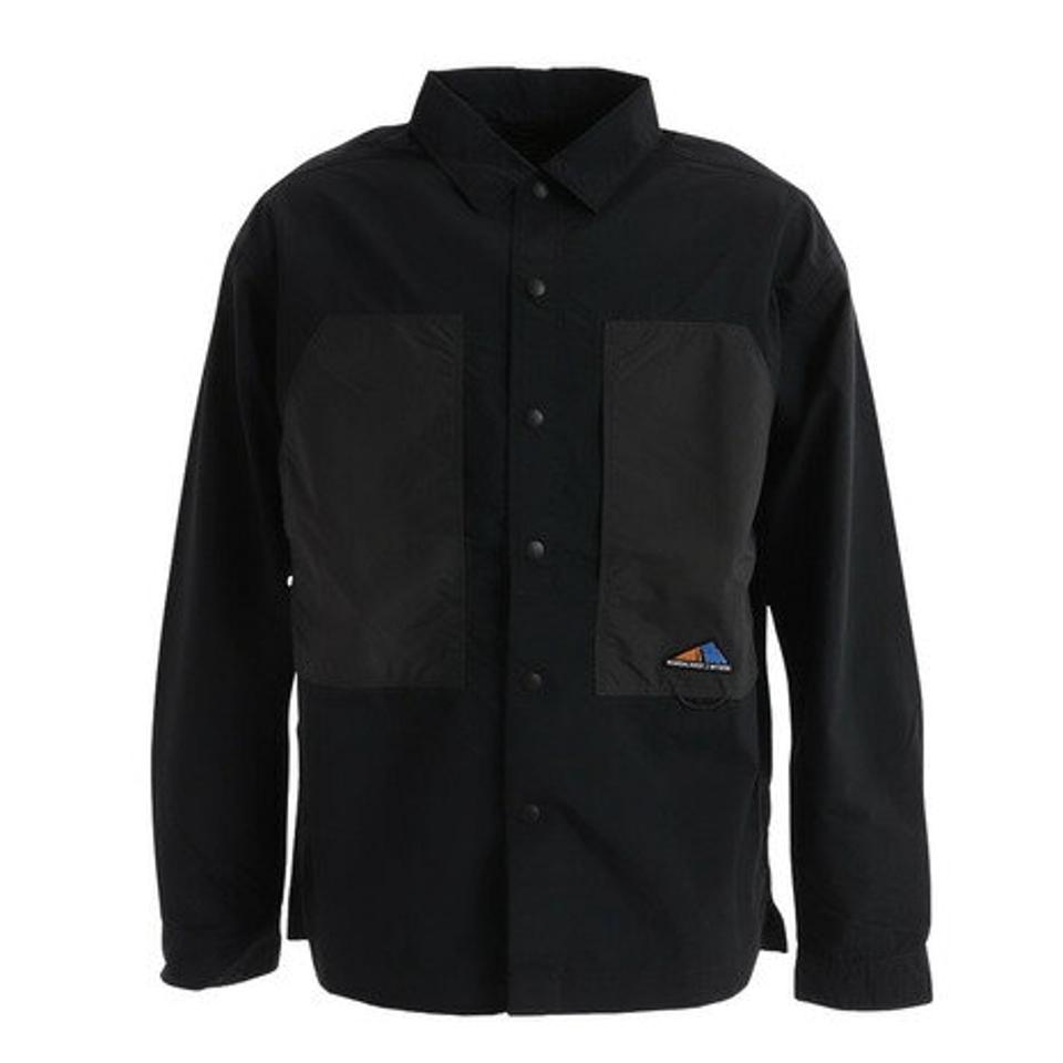 【2/25 24h限定 エントリー＆対象4店舗買い回りで最大P10倍！】ニューバランス（new balance）（メンズ）長袖シャツ MT1996 ウーブンオーバーシャツ JMTL2059BK
