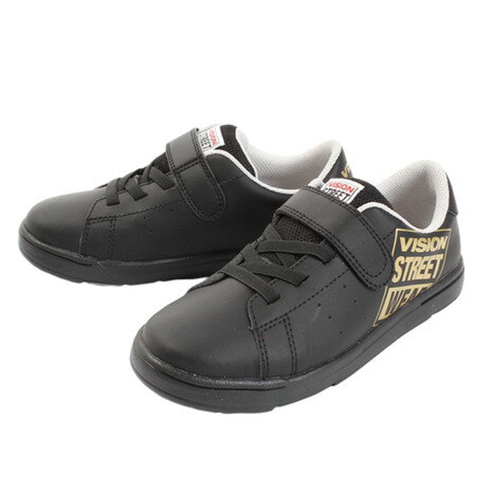 ヴィジョン（VISION）（キッズ）スニーカー ジュニア PERRY VKS-9114 BLACK/GOLD 黒 / ゴールド ベルクロ