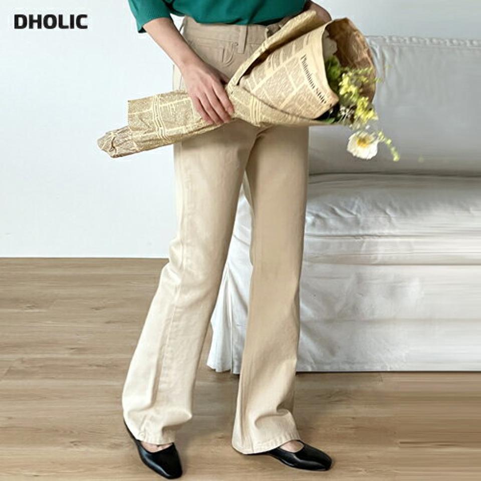 スリムフレアパンツ・t71916 レディース 【pt】ボトムス ロング ロングパンツ ハイウエスト スリム フレア フルレングス ロング丈 無地 単色 ベーシック シンプル フェミニン カジュアル モダン 春 秋 韓国ファッション