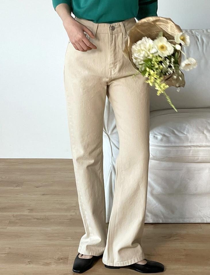 スリムフレアパンツ・t71916 レディース 【pt】ボトムス ロング ロングパンツ ハイウエスト スリム フレア フルレングス ロング丈 無地 単色 ベーシック シンプル フェミニン カジュアル モダン 春 秋 韓国ファッション