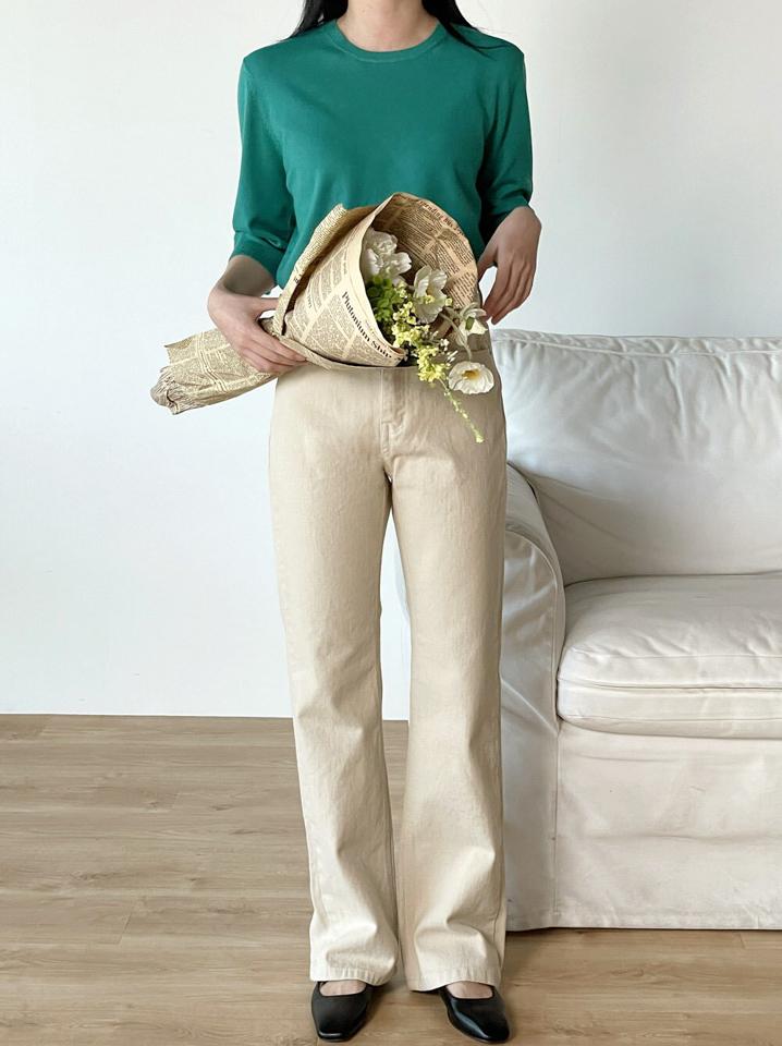 スリムフレアパンツ・t71916 レディース 【pt】ボトムス ロング ロングパンツ ハイウエスト スリム フレア フルレングス ロング丈 無地 単色 ベーシック シンプル フェミニン カジュアル モダン 春 秋 韓国ファッション