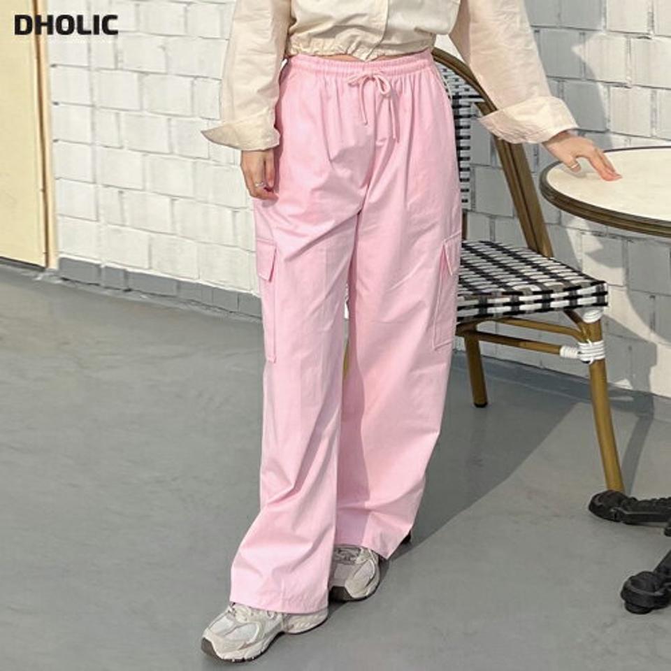 2WAYカーゴパンツ・p002891 レディース 【pt】パンツ ロング丈 単色 無地 シンプル ベーシック カーゴ ジョガーパンツ 2WAY ワイド 秋 冬 カジュアル ラフ 楽ちん 韓国ファッション MKT