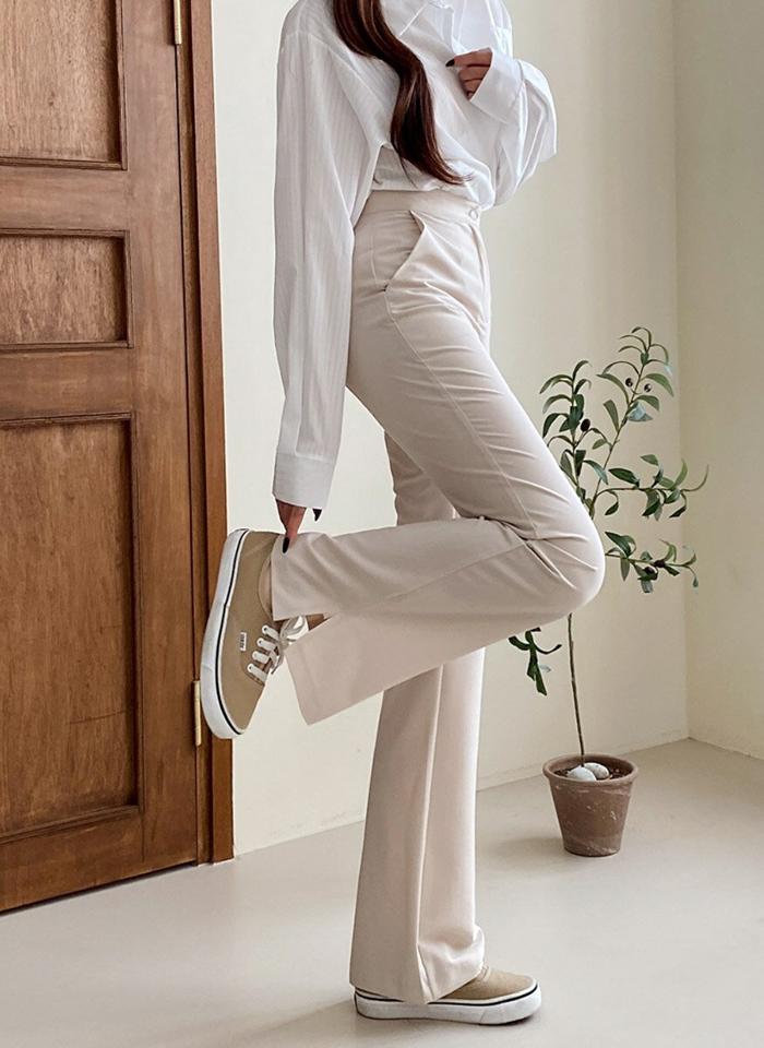 スリットスリムスラックス・p002784 レディース 【pt】パンツ ロング丈 スラックス 単色 無地 シンプル ベーシック スリット スリム 細身 ストレート 春 夏 秋 冬 カジュアル ラフ かわいい 可愛い 韓国ファッション MKT