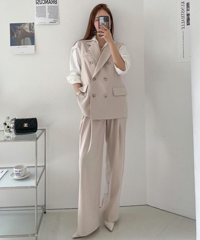 ツータックワイドスラックス・p002749 レディース 【pt】パンツ ロング丈 スラックス 単色 無地 シンプル ベーシック ツータック ワイド フルレングス パステル 春 夏 秋 冬 オフィスカジュアル 大人 きれいめ OL 韓国ファッション MKT