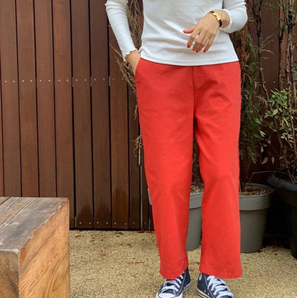 ウエストゴムテーパードパンツ・p002810 レディース 【pt】パンツ ロング丈 テーパード 単色 無地 シンプル ベーシック ウエストゴム 楽ちん カジュアル ラフ カラバリ カラーパンツ 春 夏 秋 冬 韓国ファッション MKT