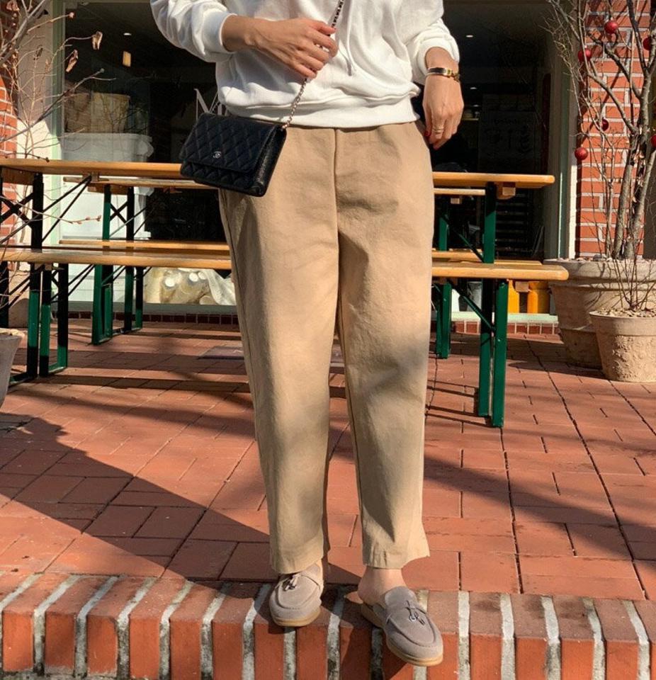 ウエストゴムテーパードパンツ・p002810 レディース 【pt】パンツ ロング丈 テーパード 単色 無地 シンプル ベーシック ウエストゴム 楽ちん カジュアル ラフ カラバリ カラーパンツ 春 夏 秋 冬 韓国ファッション MKT