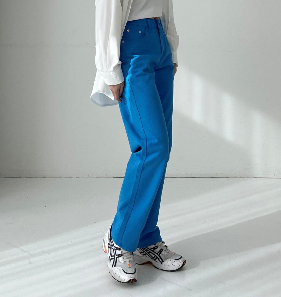 ワイドコットンパンツ・p002798 レディース 【pt】パンツ ロング丈 単色 無地 シンプル ベーシック ワイド コットン 綿 カラーパンツ 春 夏 秋 冬 カジュアル ラフ デイリー 韓国ファッション MKT