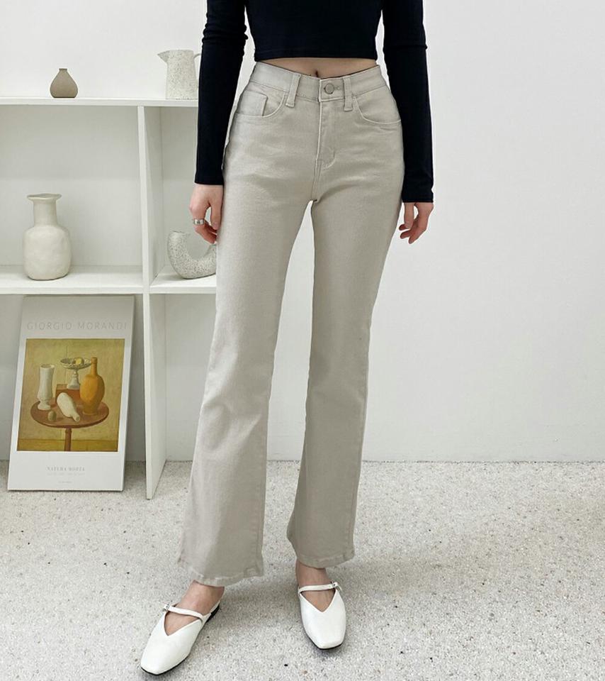 シークレットゴムスリムフレアパンツ・p002640 レディース 【pt】パンツ ロング丈 単色 無地 シンプル ベーシック フレア シークレットゴム ウエストゴム スリム 細身 タイト 春 夏 秋 冬 カジュアル ラフ 韓国ファッション MKT