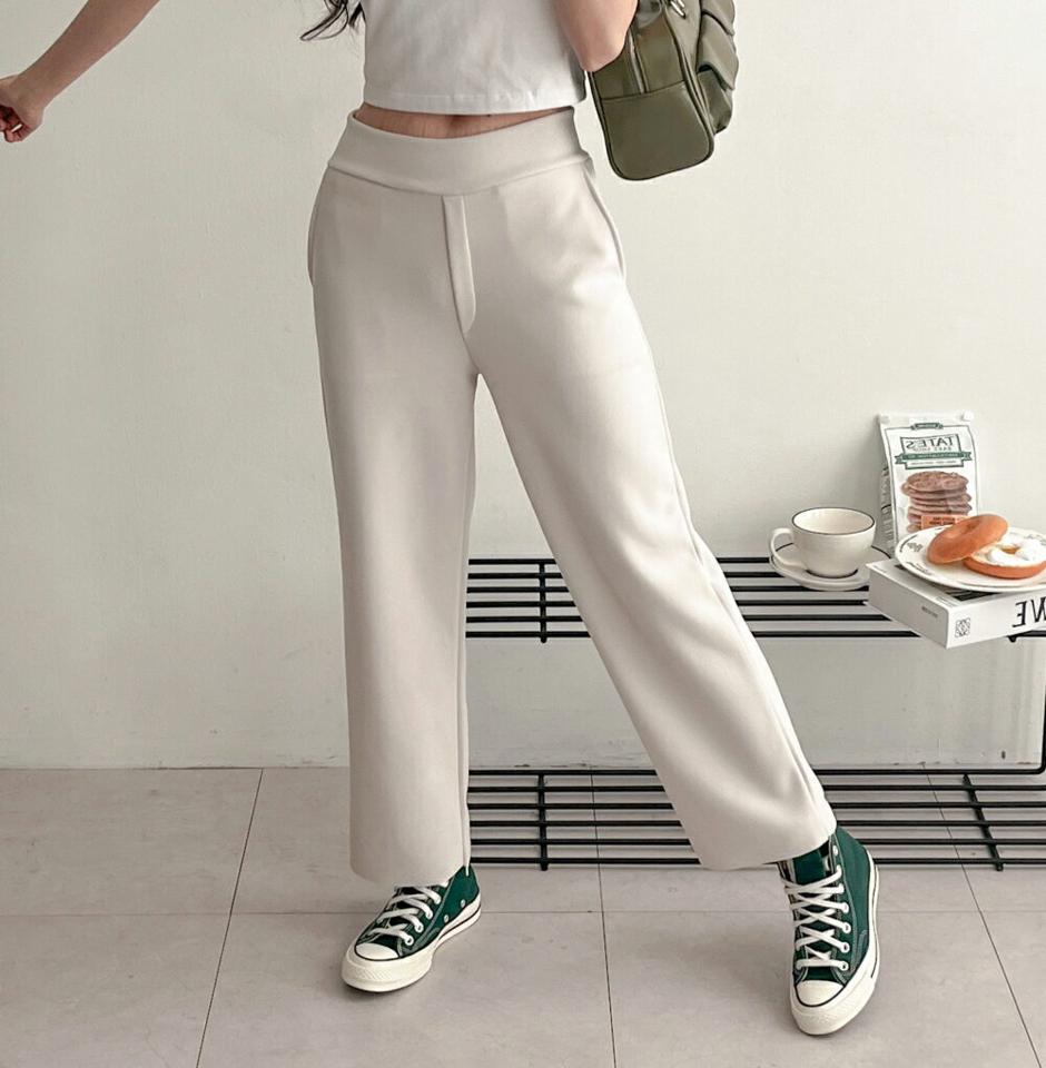 ストレッチポケットスラックス・p002783 レディース 【pt】パンツ スラックス ロング丈 単色 無地 シンプル ベーシック ストレッチ ポケット ワイド 秋 冬 カジュアル ラフ ゆったり 楽ちん 韓国ファッション MKT