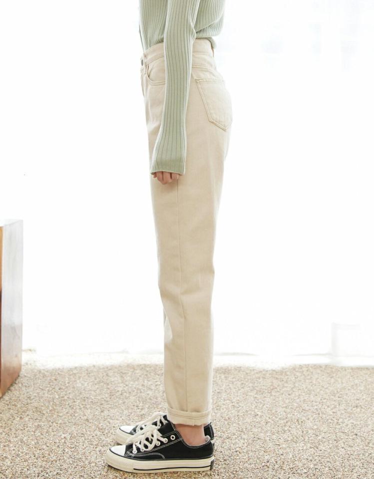 コットンストレートパンツ・p002861 レディース 【pt】 韓国ファッション ボトムス パンツ ロングパンツ コットン100 綿100 ハイウエスト ハイライズ 無地 ベーシック テーパード カジュアル 春 秋 MKT