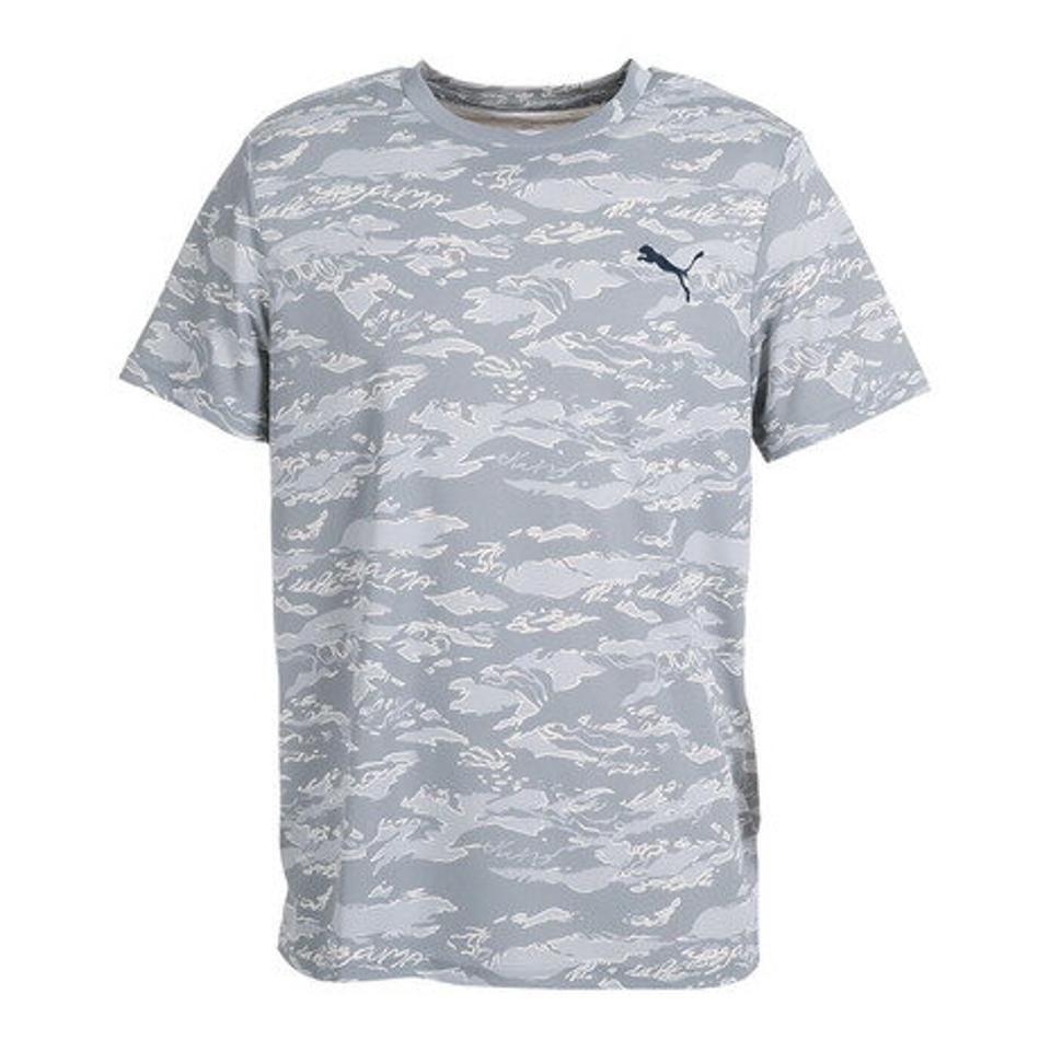 【20%OFFクーポン対象!5/7まで】プーマ(PUMA)(メンズ)半袖Tシャツ メンズ ドライプラス AOP 523775 80 KHK
