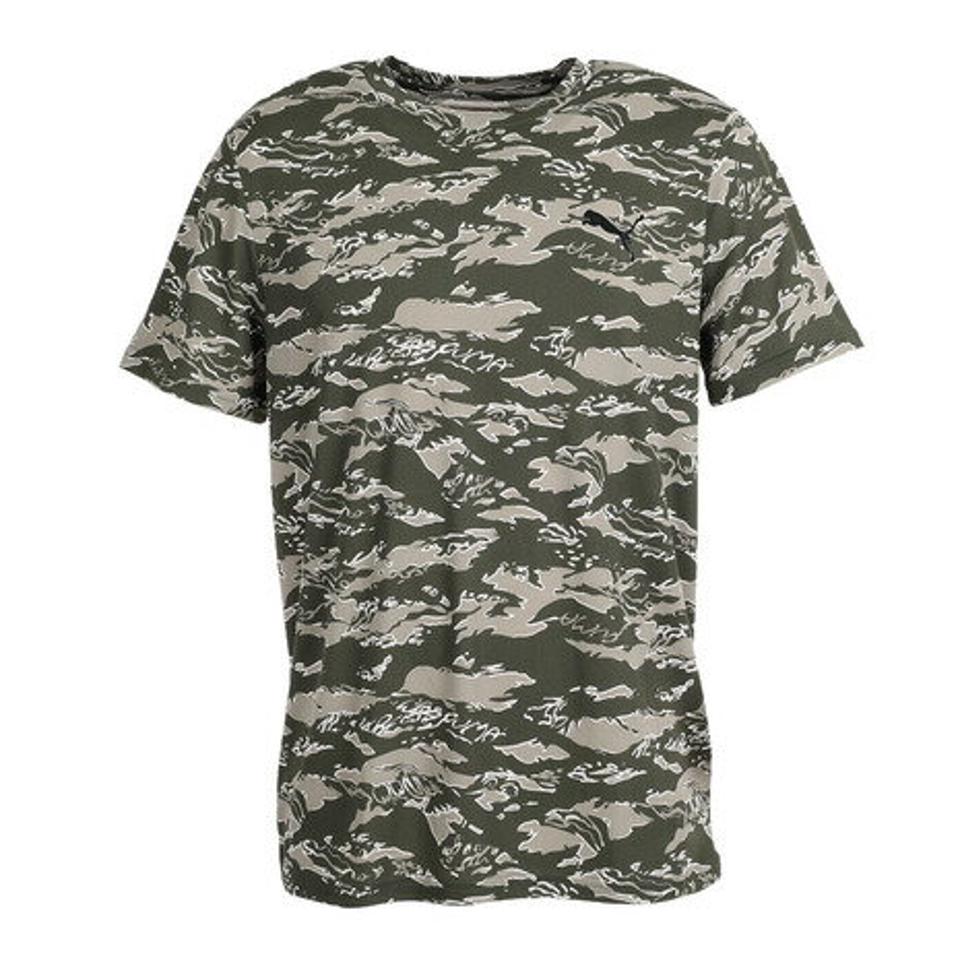 【20%OFFクーポン対象!5/7まで】プーマ(PUMA)(メンズ)半袖Tシャツ メンズ ドライプラス AOP 523775 73 GRN