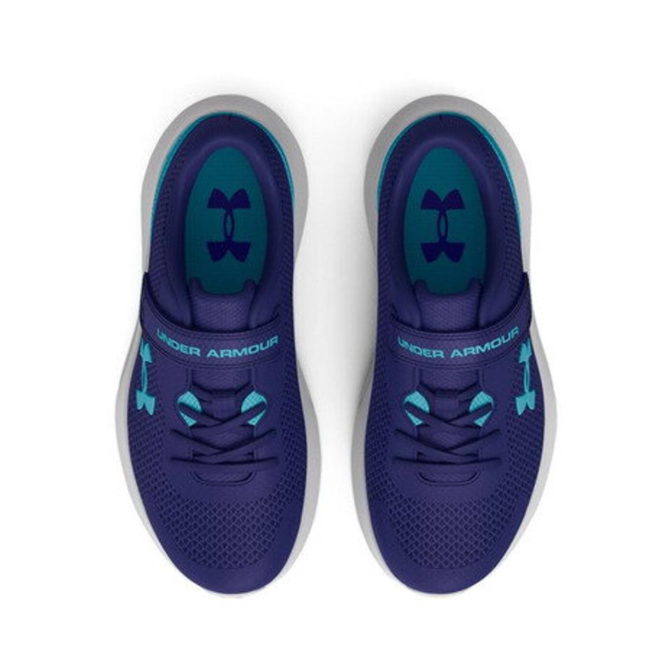 【3/25 24h限定 エントリー＆対象3店舗買い回りで最大P10倍！】アンダーアーマー（UNDER ARMOUR）（キッズ）ジュニアシューズ BPS サージ 3 AC ブルー 3024990 501 スニーカー ベルクロ ベルト付き 軽量 安定性 通気性