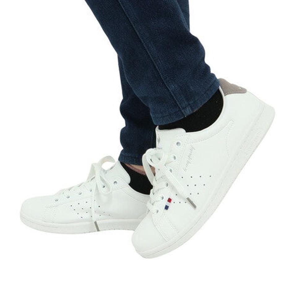 ルコック スポルティフ（Lecoq Sportif）（レディース）スニーカー ラ ローラン SL ホワイト グレー QL1VJC02WG スポーツシューズ タウン 軽量 消臭 クッション