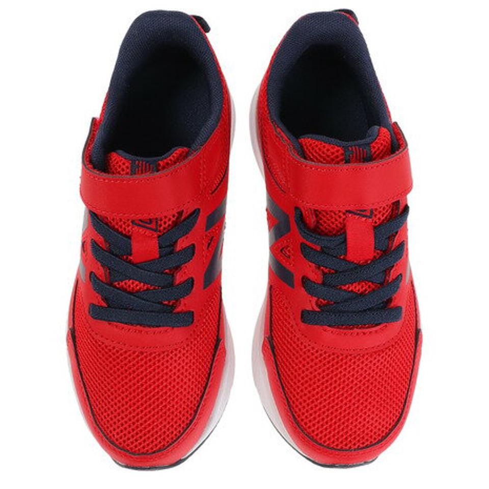ニューバランス（new balance）（キッズ）ジュニアシューズ 570 v3 RN3 レッド ネイビー YT570RN3 W スニーカー ベルクロ ベルト付き マジックテープ 軽量