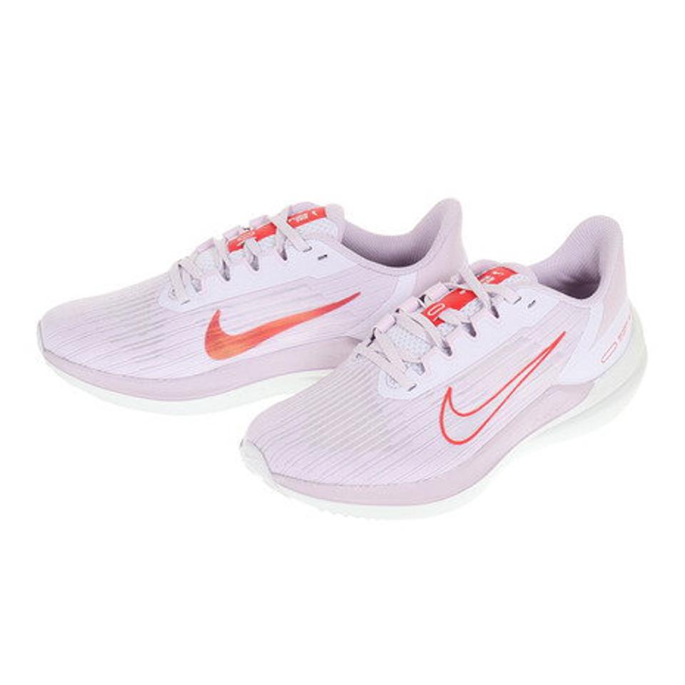 ナイキ（NIKE）（レディース）ランニングシューズ エア ウィンフロー 9 パープル DD8686-501 スニーカー 軽量 トレーニング ジョギング 部活 陸上