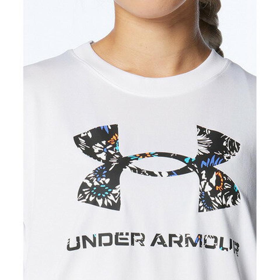 アンダーアーマー(UNDER ARMOUR)(レディース)tシャツ カットソー 半袖 ホワイト 白 テックオーバーサイズ TEE 1378305 100 ヨガ フィットネスウェア