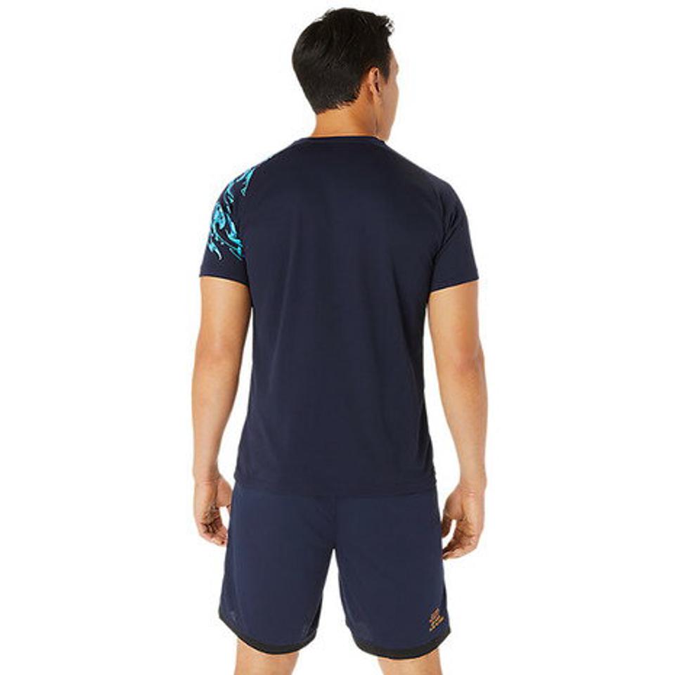 アシックス（ASICS）（メンズ）バレーボールウェア ドライプリント半袖シャツ 2051A328.401