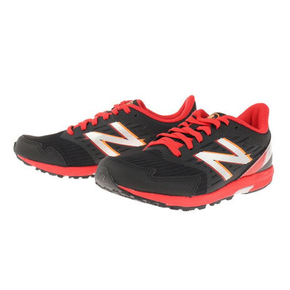 【10/5 24h限定 エントリー＆対象3店舗買い回りで最大P10倍！】ニューバランス（new balance）（キッズ）ジュニア スポーツ シューズ ハンゾーJ Hanzo J v5 Lace ブラック レッド YPHANZC5M スニーカー トレーニング 運動