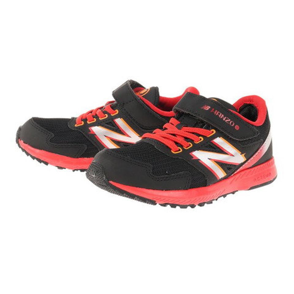 【6/25限定！20%OFFクーポン対象】ニューバランス（new balance）（キッズ）ジュニア スポーツ シューズ ハンゾーV Hanzo V V2 ブラック レッド PXHANVC2M スニーカー ベルクロ ベルト付き 軽量