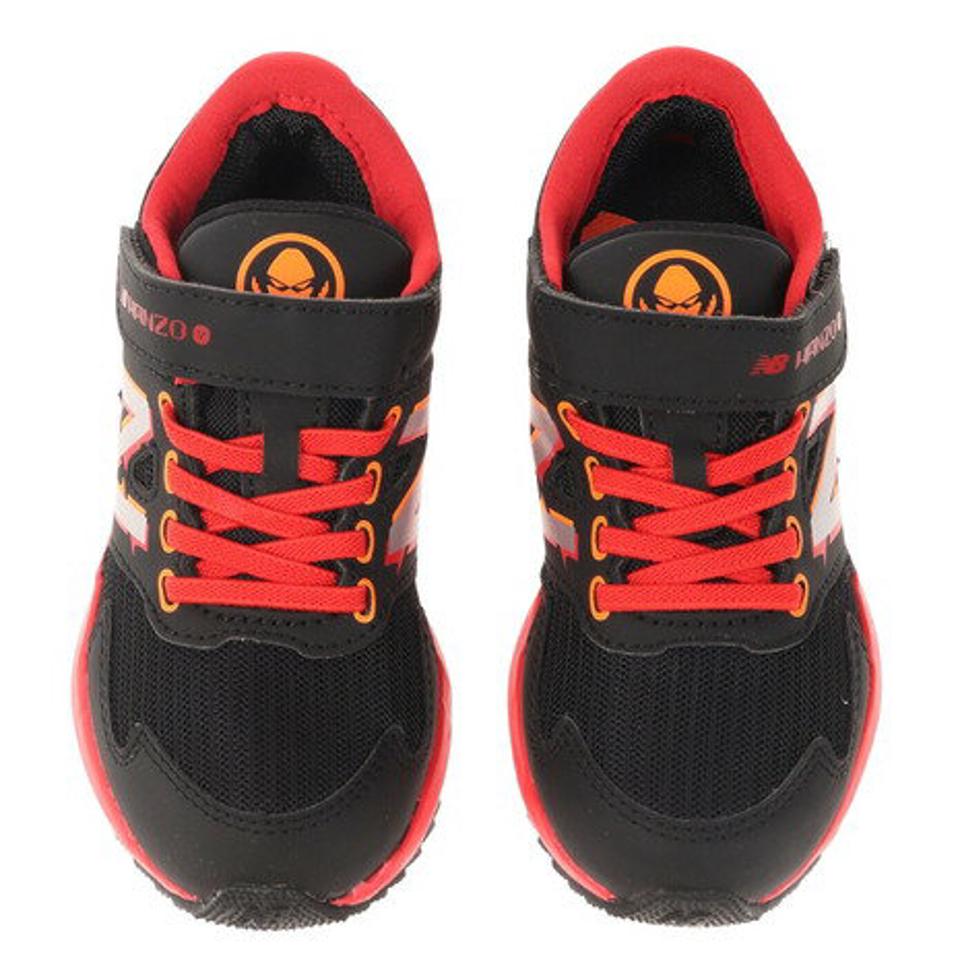 【6/25限定！20%OFFクーポン対象】ニューバランス（new balance）（キッズ）ジュニア スポーツ シューズ ハンゾーV Hanzo V V2 ブラック レッド PXHANVC2M スニーカー ベルクロ ベルト付き 軽量