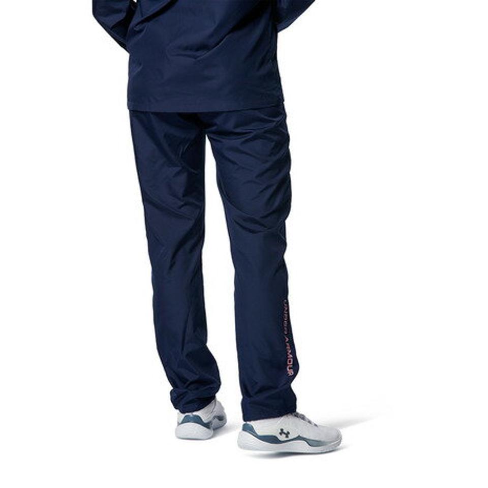 アンダーアーマー(UNDER ARMOUR)(レディース)撥水 軽量 ロングパンツ UAワードマーク ウーブン パンツ 1378323 410