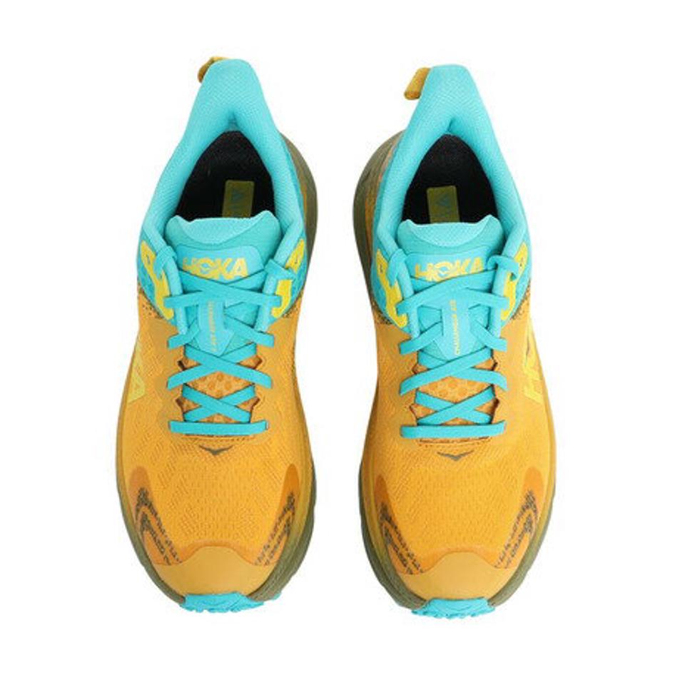 ホカ（HOKA）（メンズ）ランニングシューズ チャレンジャー 7 GTX イエロー ブルー 1134501-GYAV スニーカー トレイル 防水 軽量 厚底 登山道