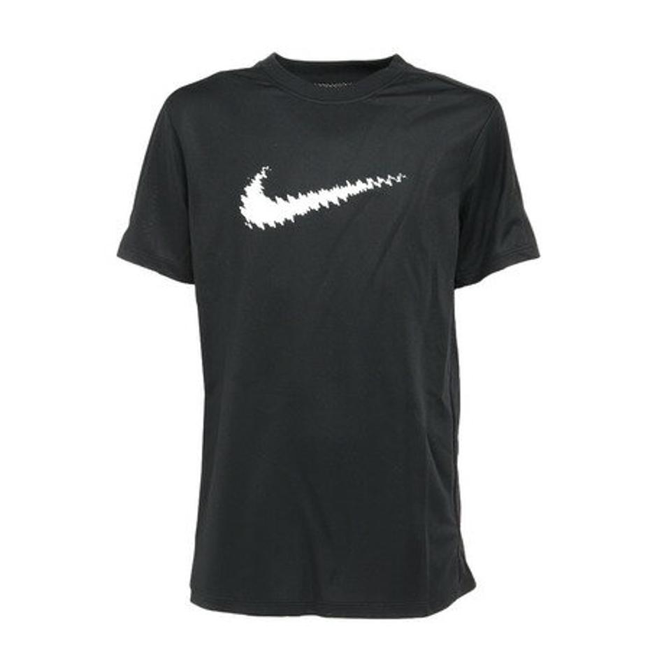 ナイキ(NIKE)(キッズ)Tシャツ トップス 半袖 黒 アカデミー グラフィック DX5411-010 スポーツウェア