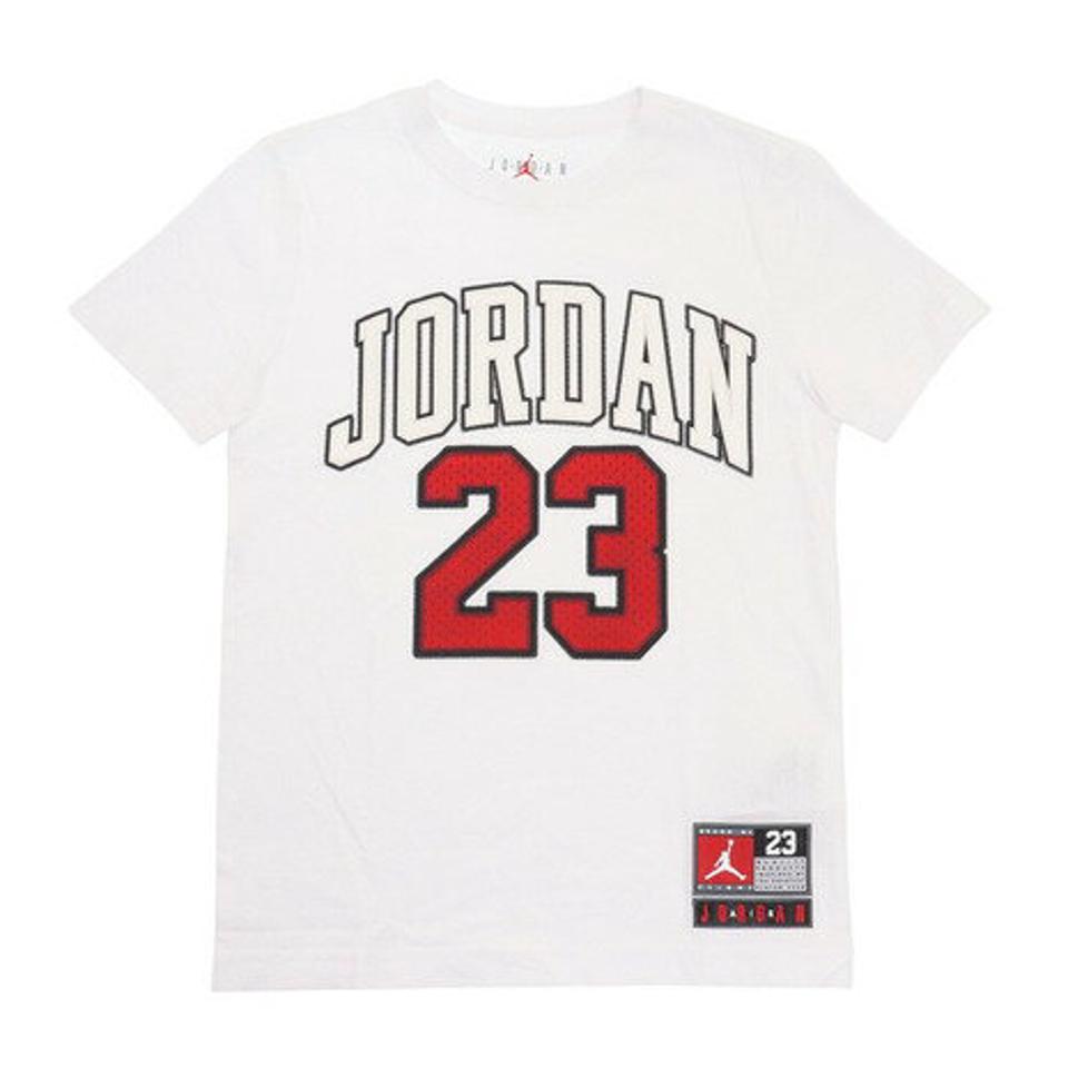 ジョーダン(JORDAN)(キッズ)Tシャツ 半袖 キッズ 男の子 ボーイズ 白 ホワイト 綿100% コットン100% GRAPHIC 95A088-001