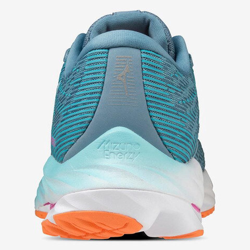 ミズノ（MIZUNO）（レディース）ランニングシューズ ウエーブ ライダー26 ブルー オレンジ J1GD220371 スニーカー ジョギング トレーニング
