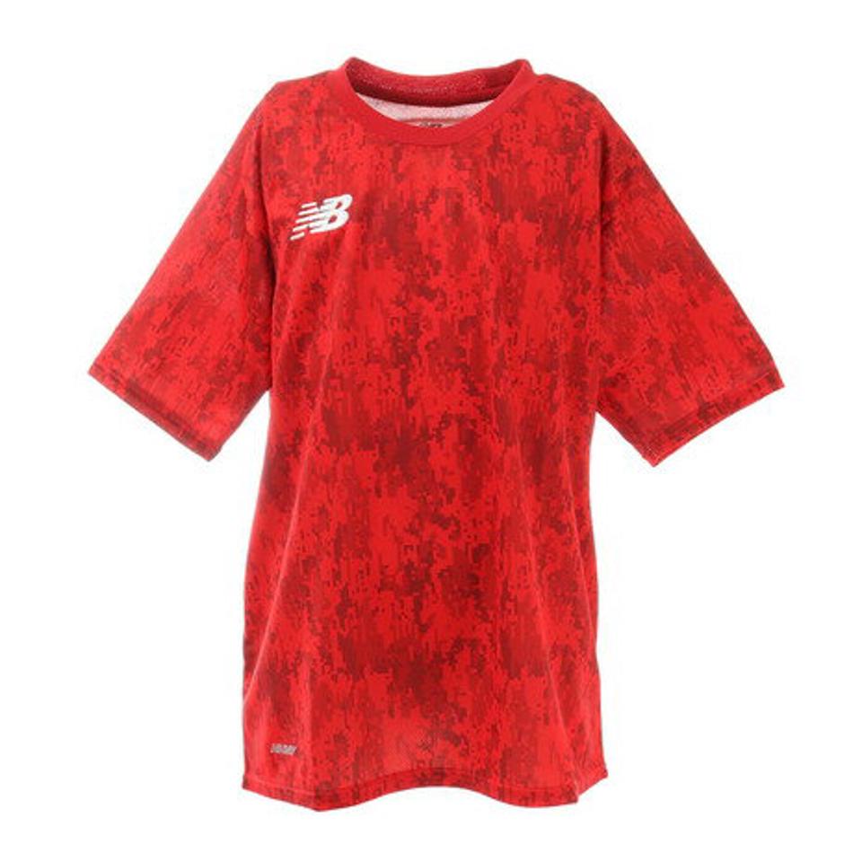 【6/5 24h限定 エントリー&対象4店舗買い回りで最大P10倍!】ニューバランス(new balance)(キッズ)サッカーウェア 半袖 Tシャツ ジュニア ゲームシャツ ショートスリーブ JJTF1016RED フットサルウェア