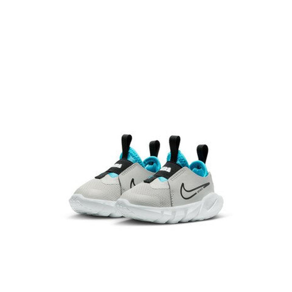 ナイキ（NIKE）（キッズ）ジュニア スニーカー フレックス ランナー 2 TDV グレー ブルー DJ6039-008 ファースト シューズ 軽量 登園 スポーツ 運動靴 安定性