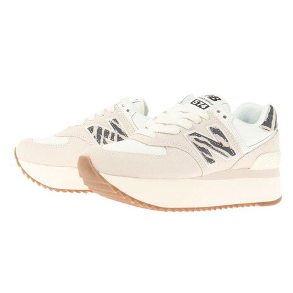 【10%OFFクーポン 3/2まで】ニューバランス（new balance）（レディース）スニーカー 574+ オフホワイト WL574ZDDB スポーツ カジュアル シューズ タウン 厚底 モダン 普段履き 通勤