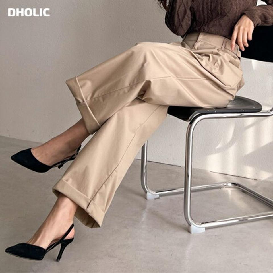 【スーパーセール特価】ツータックストラップコットンパンツ・p003186 レディース 【pt】パンツ ロング丈 単色 無地 シンプル ベーシック ツータック コットン ハイウエスト コットン 綿 ストレート 春 夏 秋 冬 大人 カジュアル 韓国ファッション MKT