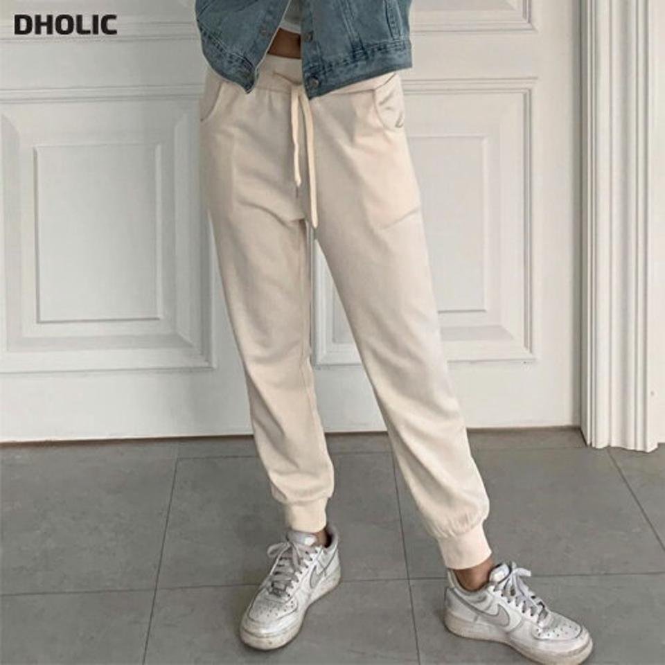 ウエストドロストジョガーパンツ・p003133 レディース 【pt】パンツ ロング丈 単色 無地 シンプル ベーシック ジョガーパンツ ドロスト 秋 冬 カジュアル ラフ 楽ちん スポーツ 運動 ジョギング 韓国ファッション MKT