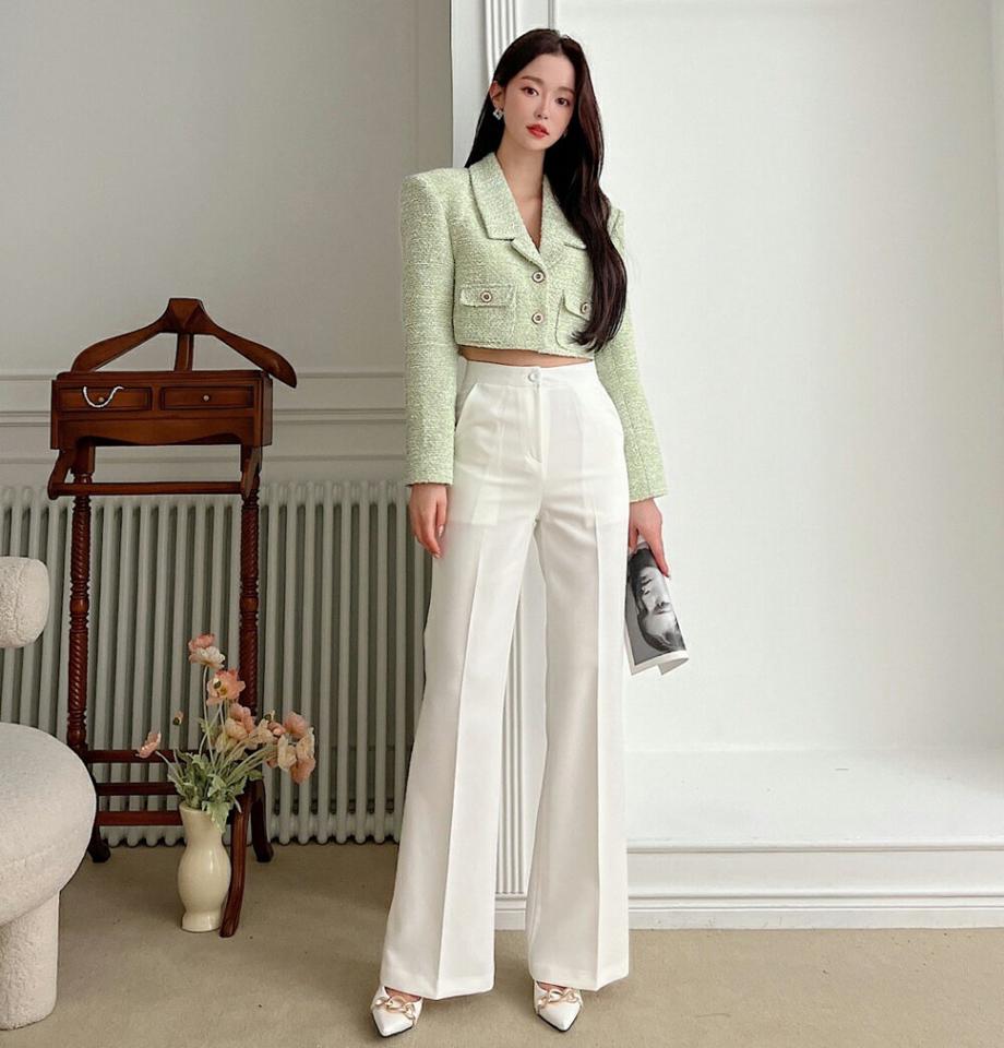 センタープレススラックス・p003066 レディース 【pt】パンツ スラックス ロング丈 単色 無地 シンプル ベーシック センタープレス 細身 スリム フレア タイト 春 夏 秋 冬 かわいい 可愛い 大人 フェミニン 韓国ファッション MKT