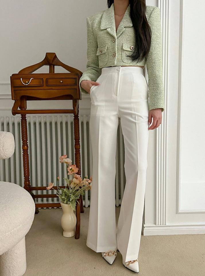 センタープレススラックス・p003066 レディース 【pt】パンツ スラックス ロング丈 単色 無地 シンプル ベーシック センタープレス 細身 スリム フレア タイト 春 夏 秋 冬 かわいい 可愛い 大人 フェミニン 韓国ファッション MKT