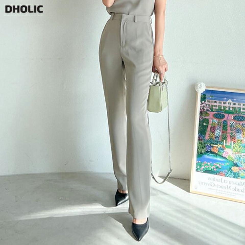 スリムストレートスラックス・p003148 レディース 【pt】パンツ ロング丈 スラックス 単色 無地 シンプル ベーシック スリム 細身 タイト ストレート ハイウエスト パステル オフィスカジュアル かわいい 可愛い 春 夏 秋 冬 韓国ファッション MKT