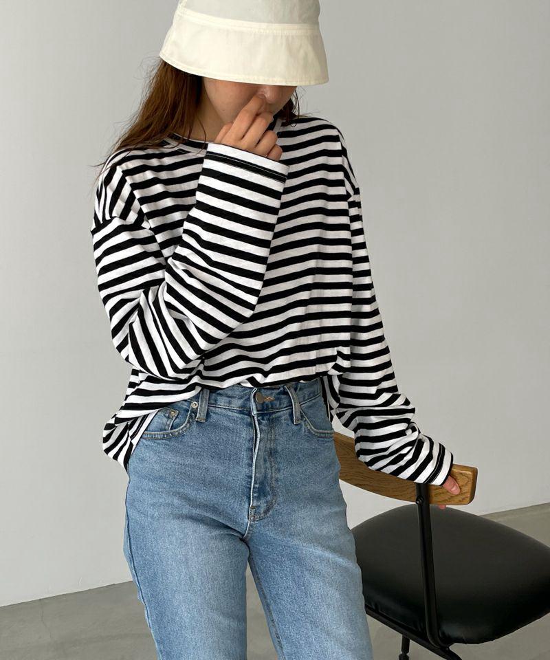 El mar(エルマール)ボーダーロングTシャツ