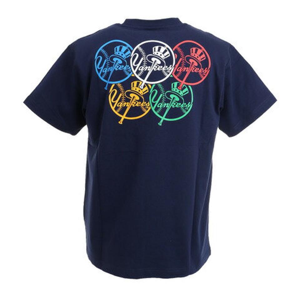 MJ・MLB(MJ・MLB)(メンズ)野球ウェア ニューヨークヤンキース 5サークルTシャツ MM01-NY-0S08-NV